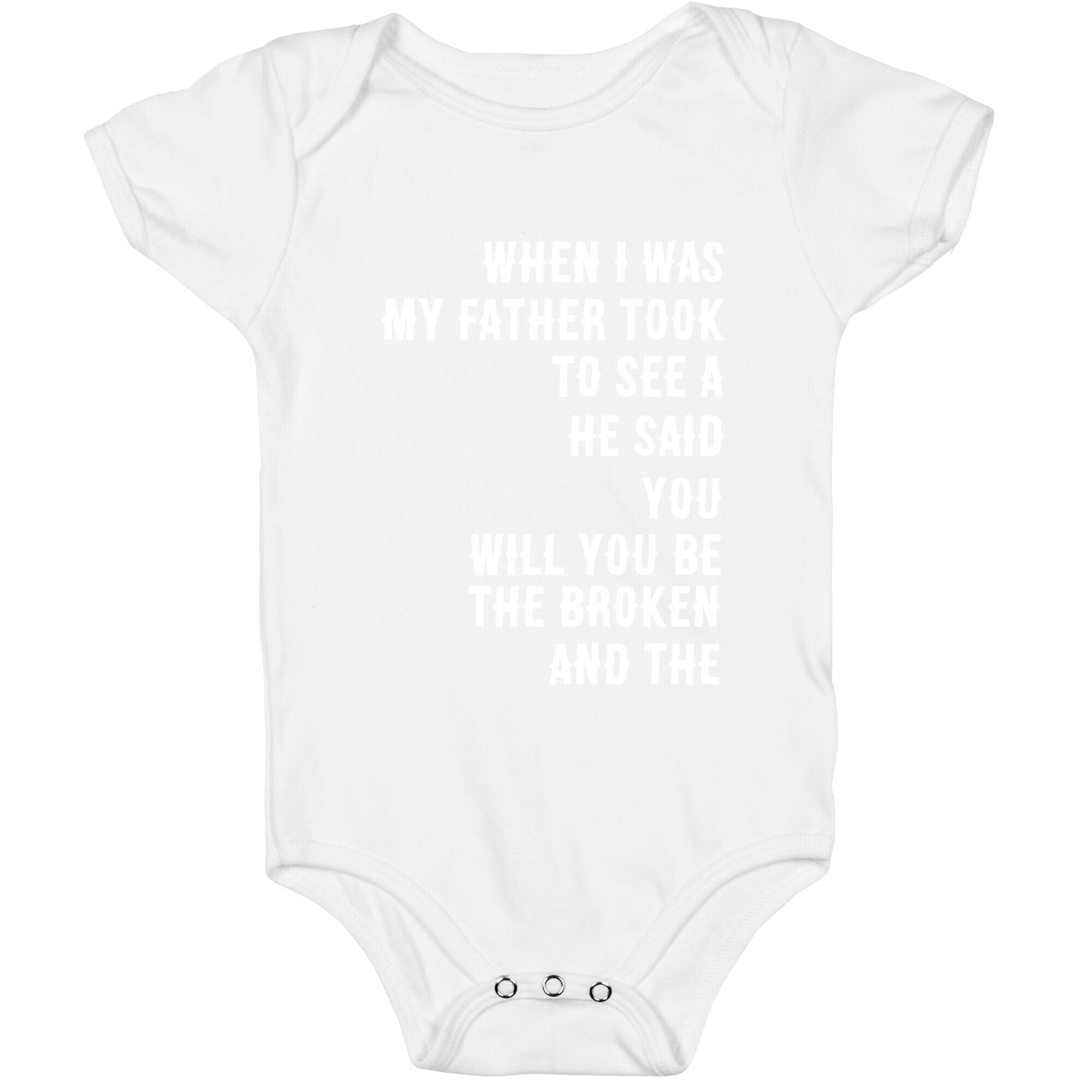 When I Was a Young Boy (1 of 2 pair) Baby One Piece